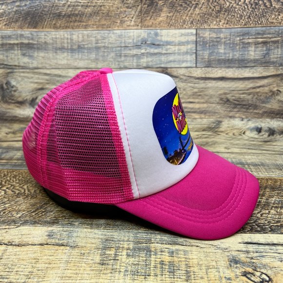 Nick At Nite Mens Trucker Hat Pink Snapback 90s Retro TV Throwback Logo Ball Cap - Picture 4 of 8